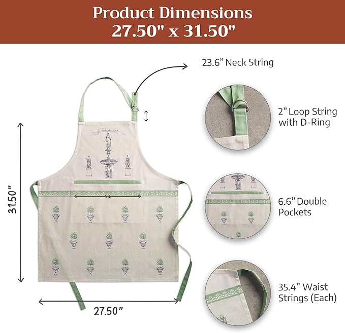 Maison d' Hermine 100% Cotton Apron