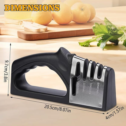 4-in-1Manual Knife Sharpener Suitable