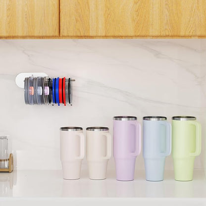 4 Pack Tumbler Lid Organizer, Space Saving Cup Lid Organizer