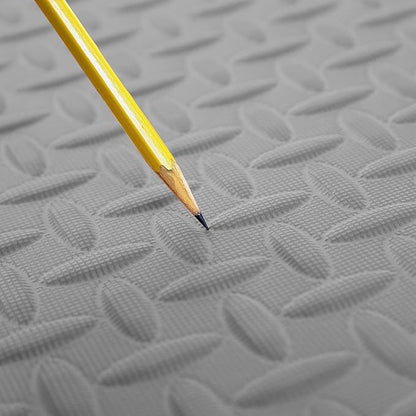 IncStores 1/2 Inch Thick Diamond Soft Foam Flooring Tiles | High-Density Interlocking Foam Tiles for Rugged Style in Your Home Gym, Playroom, and More | Grey, 6 Tiles
