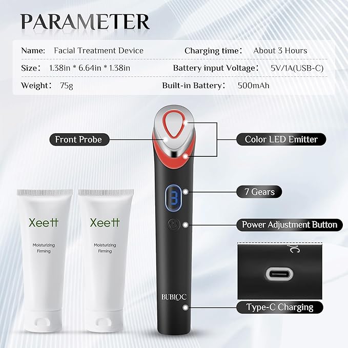7-in-1 Face Massager Tool with 7 Light, Therapy