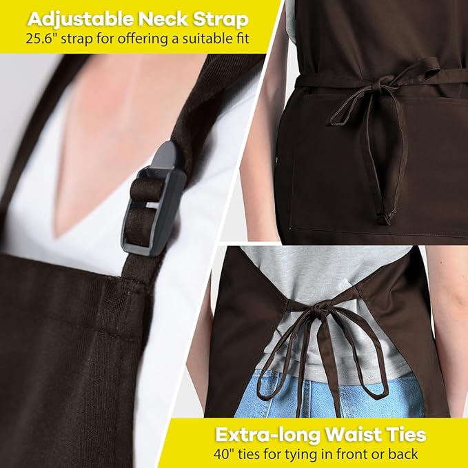 ROTANET Extra Large Apron for Men Adjustable Bib Aprons