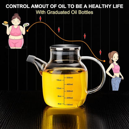 PARACITY Glass Oil Dispenser Bottle