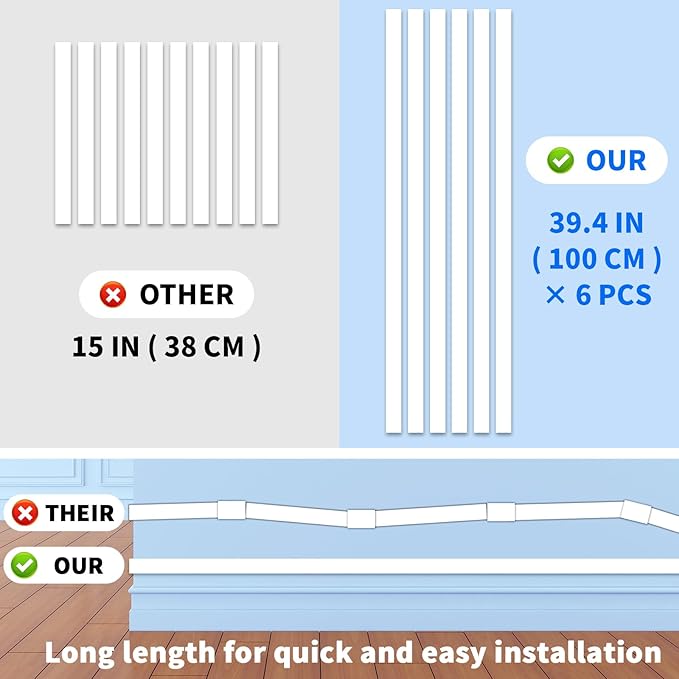 Extra-Long Paintable Cord Cover Hider