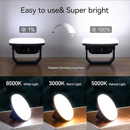 VAVOFO 30W LED Camping Lantern Rechargeable, 3000LM,124 LED with 3 Lighting Modes, 7200mAh Portable Tent Light with Magnet, IP65 Waterproof for Emergencies ,Power Outages,Hurricane (Blue)