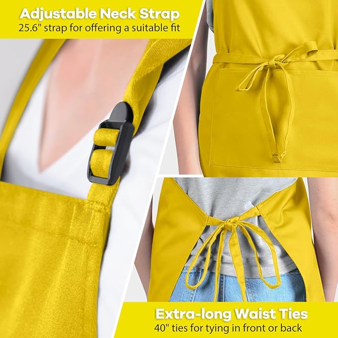 ROTANET Extra Large Apron for Men Adjustable Bib Aprons