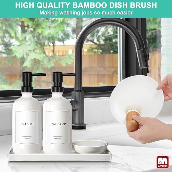 GMISUN Kitchen Soap Dispenser Set, 16 Oz Hand and Dish Soap Dispenser