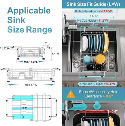 GSlife Small in Sink Dish Drying Rack