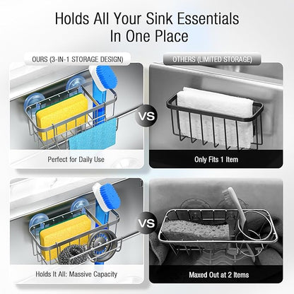 3-in-1 Kitchen Sink Caddy Organizer