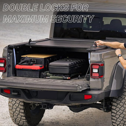 Syneticusa AR Automatic Retractable Truck Bed Cover with R2 Rack for Silverado Sierra 2500 3500 2020–2026 | 6’8” 82.2” Bed | Aluminum Hard Tonneau Cover | Waterproof, Low-Profile