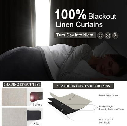 112 Inch Curtains 2 Panel Set Modern Decorative Dark Out Pleated Curtain