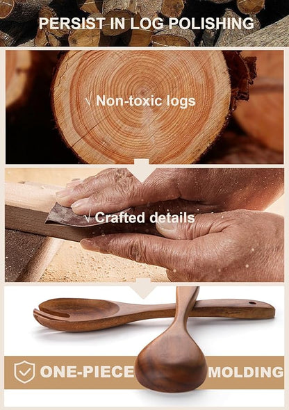 Nucookery Wooden Cooking Utensils Set