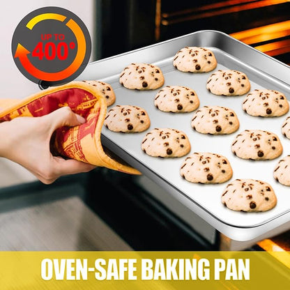 Terlulu Baking Sheet, Cookie Sheet, Stainless Steel Baking Pan, 2 Piece-19.6''x