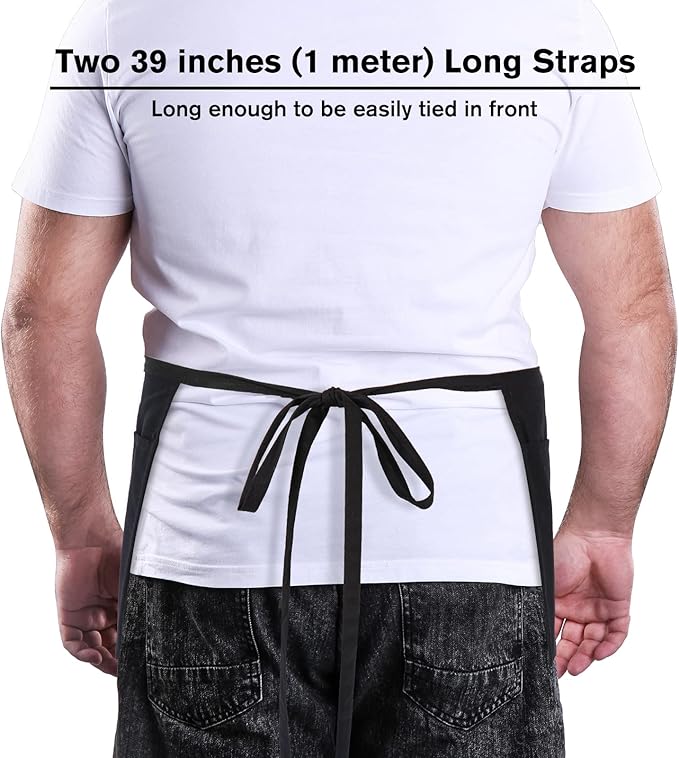 Jubatus 3 Pack 100% Cotton Server Apron