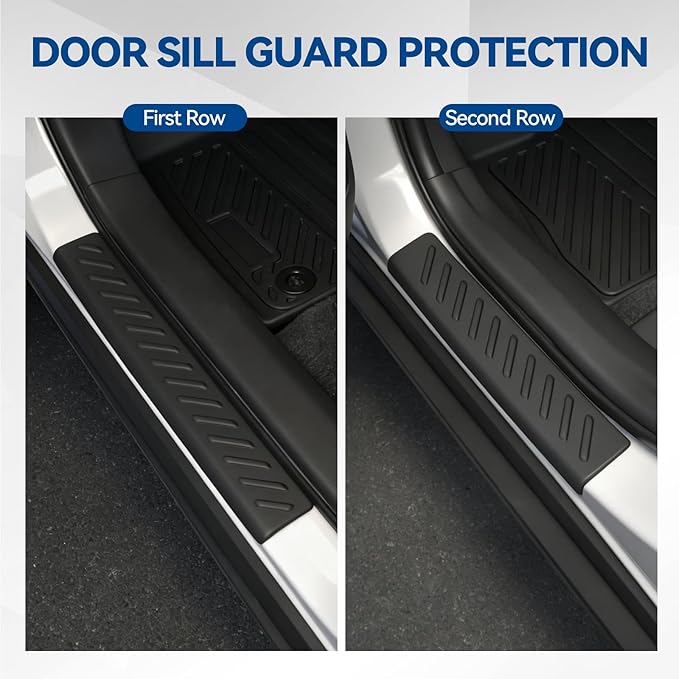 Custom Fit Floor Mats for 2010-2012 Toyota 4Runner 5 Seats (Not for 7 Seats), All Weather TPE Floor Liners & Trunk Mat & Backrest Mats & Door Sill Guard, Odorless Full Set Interior Accessories