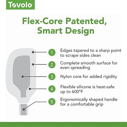 Tovolo Flex Core Silicone Spatula Spoonula Set of 2