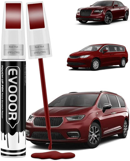 Red Hot(PR6/ZR6) Touch Up Paint Compatible with Chrysler Exact Match 2 in 1 Touch up Paint for Chips and Nicks Repair with 2pcs Disposable Micro Applicators