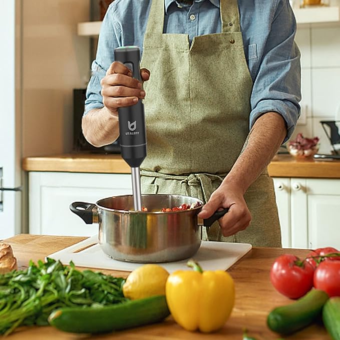 Cordless Hand Blender, UTALENT Variable Speed Immersion Blender handheld