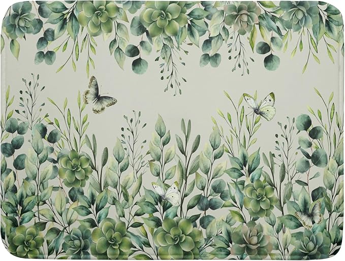 Giwawa Spring Summer Leaf Dish Drying Mat