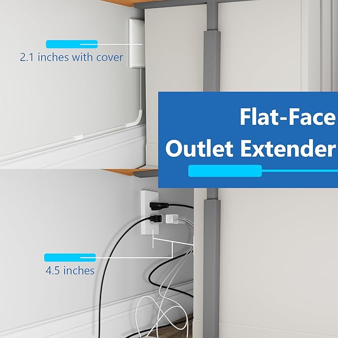 LIDER Flat-Face Outlet Extender