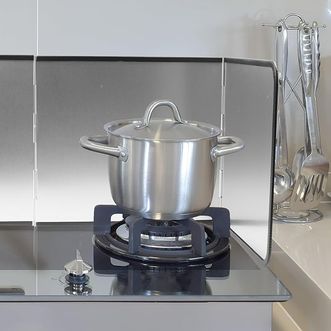 Splatter Guard for Frying Non-Stick 3 Sided Foldable Grease Splatter Screen