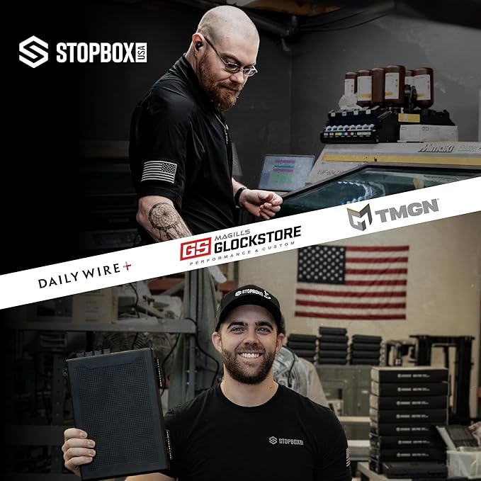 STOPBOX Gun Safe Alternative - Tactical Handgun Storage, Instant Access Portable Gun Case, TSA Compliant Gun Lock Box for Quick Handgun Access | SKULL CAMO + BLACK (2 Pack) | Full + Compact