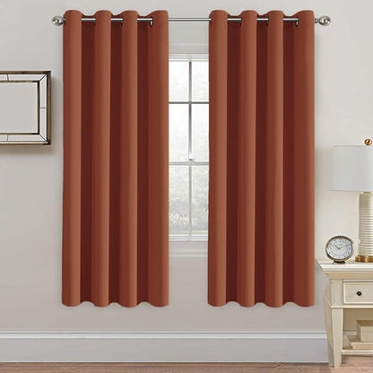 H.VERSAILTEX Solid Thermal Insulated Grommet Blackout Window Curtain Panels