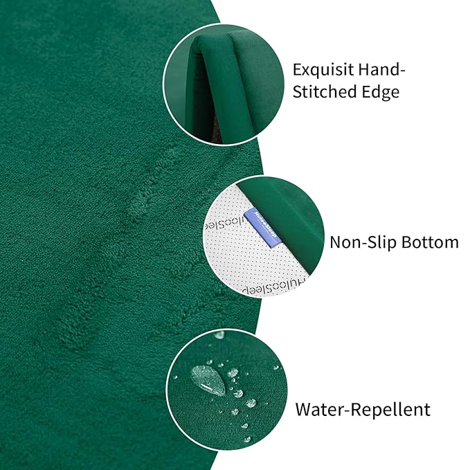 Baby Play Mat for Floor,1.3" Thick Memory foam Tummy Time Mat,Soft Coral Velvet Nursery Rug,Extra Large Non Slip Crawling Mat for Toddlers,Infants,kids,Yoga Mat,Tatami Style for Living Room(Dark Green)