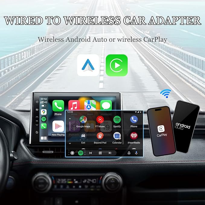 Carplay Adapter for Mitsubishi Eclipse Cross 2018 2019 2020 2021 2022 2023 2024, Plug & Play Car Interface Dongle Carplay Box Supports Navigation Music & Voice Control Stable and Easy to Use