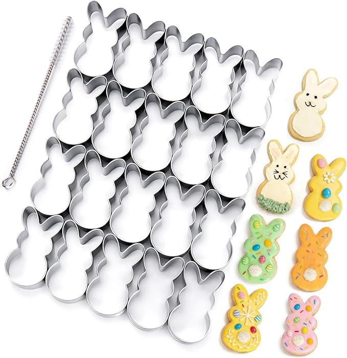 AIERSA Mini Bunny Cookie Cutter, Small Easter Cookie Cutters, 1.2 Inch Tiny