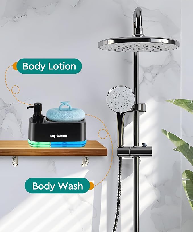 Kitchen Dish Soap Dispenser Set，Dish and Hand Soap Dispenser