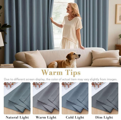 H.VERSAILTEX Bedroom Curtains Blackout Curtains