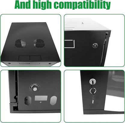 9U Server Cabinet Wall Mount Rack Enclosure