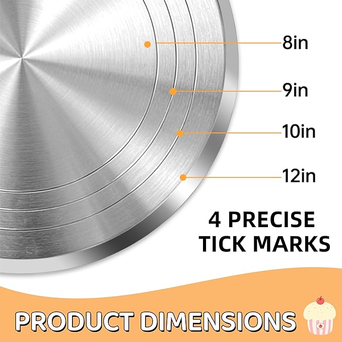 12-Inch Aluminum Alloy Cake Turntable