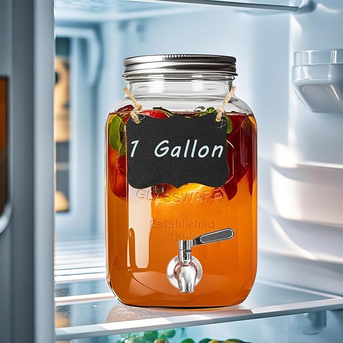 1 Gallon Glass Drink Dispenser
