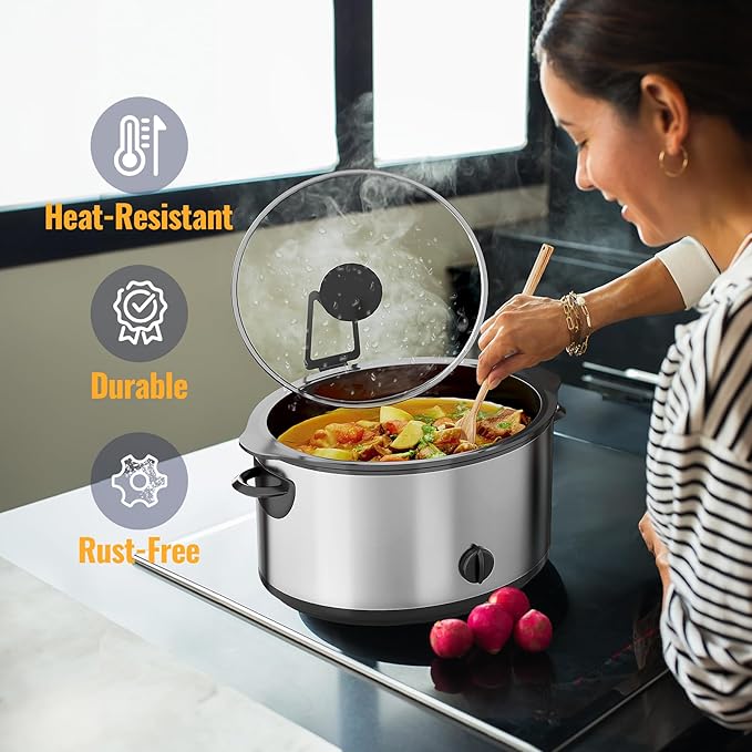 NiHome 2-Pack Slow Cooker Lid Holder Fit