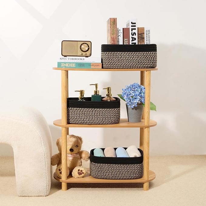MiniArk Small Storage Baskets for Organizing | Closet Organizer Bins | Shelf