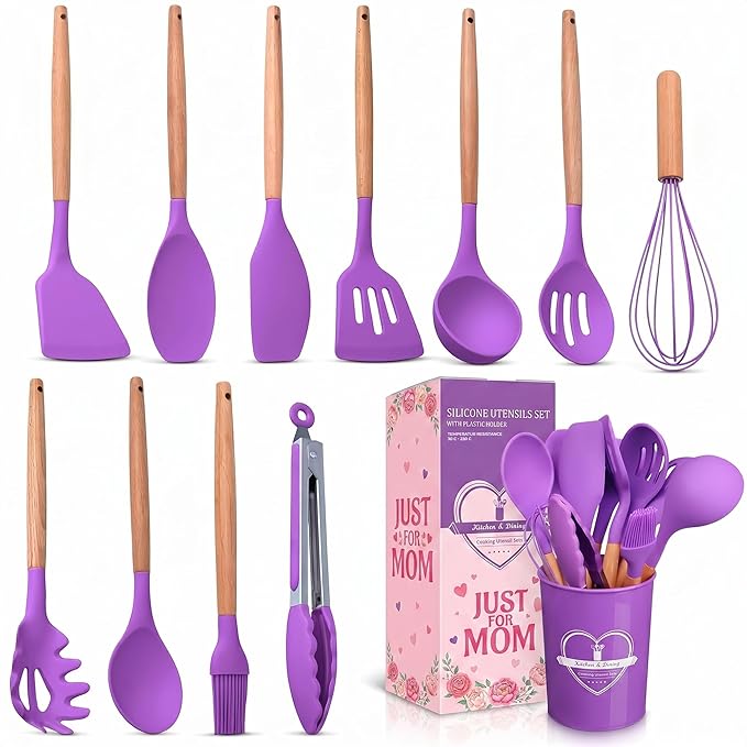 12 Pcs Purple Kitchen Utensils Set
