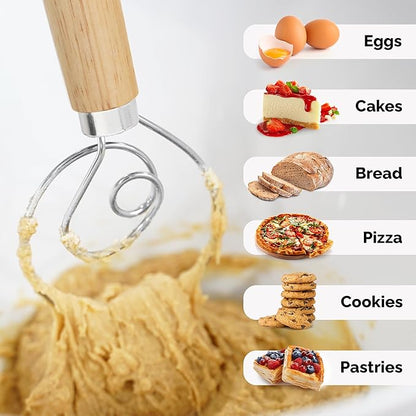 Zulay Kitchen 13-Inch Danish Dough Whisk