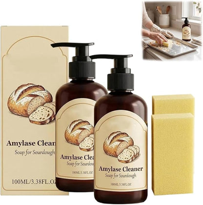 Dough Dissolve Soap for Sourdough, Dough Cleaner Soap for Sourdough, Sourdough & Baking Mess, Reduces the Need for Scrubbing and Soaking, for Kitchen of Bowls, Pots, Utensils (2 pcs)