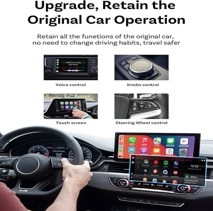 Wireless Carplay Adapter for Buick GL6 2018 2019 2020 2021 2022 2023 2024, 2 in 1 Android Auto/Carplay Wireless Adapter Auto Reconnect Accessories