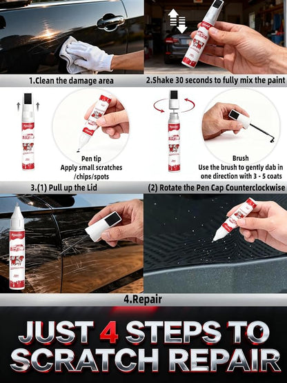 LZ7S/6Y Daytona Gray Pearl Car Touch Up Paint for Audi, Color Accurate Two-In-One Car Paint Scratch Repair Pen, Professional Scratch Remover for Vehicles Chips and Nicks Scuff
