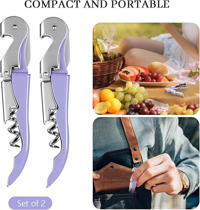 HYZ 2-Pack Wine Opener Waiter Corkscrew, Professional Wine Key