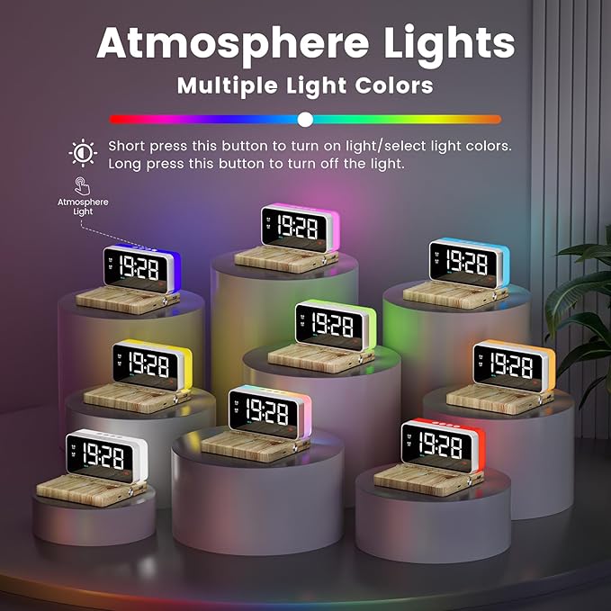 CHOUYONL Alarm Clocks for Bedrooms
