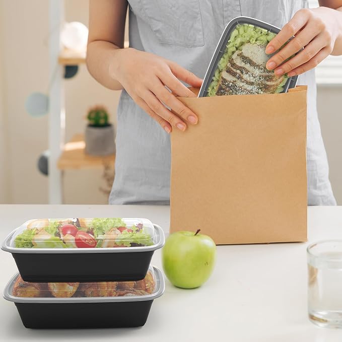 RANLITTLE Meal Prep Containers Reusable 38oz