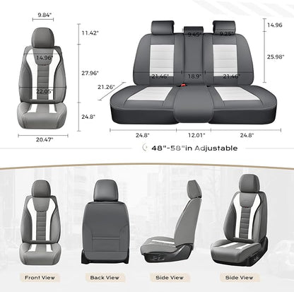 Coverado Car Seat Covers, Front Covers for Cars, Car Seat Cover Front Seats, Automotive Seat Cover, Waterproof, Leather Car Seat Cushion, Universal Interior Covers Seat Protectors for Most Cars