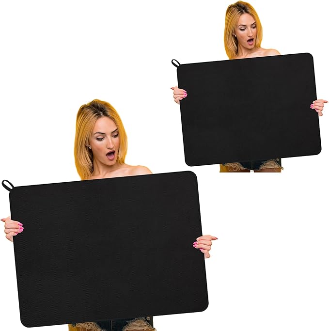 Hushee 2 Pack Extra Large Dish Drying Mat Microfiber Absorbent Dish Drying Pad