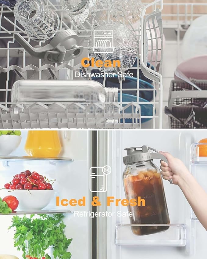 2 Pack - 64oz Glass Pitcher