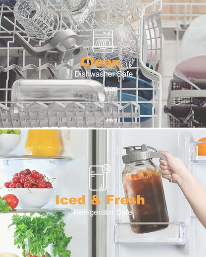 2 Pack - 64oz Glass Pitcher