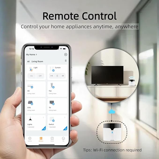 BroadLink RM5plus Smart Infrared Remote, All-in-One Universal Control Hub